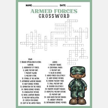 armed civilian forces crossword.